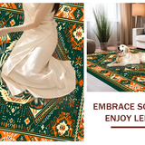 Ultra Soft Area Rug, Non Slip, Stain Resistant, Washable Area Rugs for Living Room, Bedroom, Artistic Green Jungle Vibes(Orange)