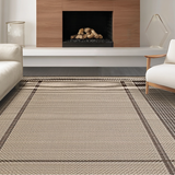 Ultra Soft Area Rug, Non Slip, Stain Resistant, Washable Area Rugs for Living Room, Bedroom, Textured Earthy Toned Elegance(Beige)