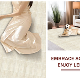 Ultra Soft Area Rug, Non Slip, Stain Resistant, Washable Area Rugs for Living Room, Bedroom, Luxurious Neutral Checkered Texture(Beige)