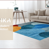 Ultra Soft Area Rug, Non Slip, Stain Resistant, Washable Area Rugs for Living Room, Bedroom, Abstract Holes Pattern(Gray)