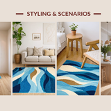 Lively Coastal Splash Visual(Blue)