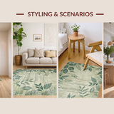 Contemporary Plush Green Vibe(Beige)