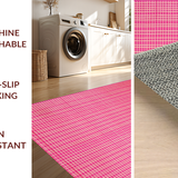 Ultra Soft Area Rug, Non Slip, Stain Resistant, Washable Area Rugs for Living Room, Bedroom, Adorable Cozy Textured Motif(Pink)