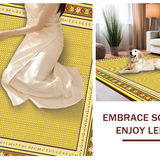 Ultra Soft Area Rug, Non Slip, Stain Resistant, Washable Area Rugs for Living Room, Bedroom, Playful Bright Geometric Theme(Gold)