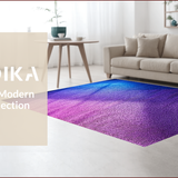 Ultra Soft Area Rug, Non Slip, Stain Resistant, Washable Area Rugs for Living Room, Bedroom, Gradient Purple Blue Nursery Soft High Pile Rug(Purple)