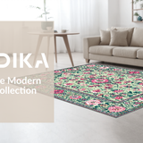 Ultra Soft Area Rug, Non Slip, Stain Resistant, Washable Area Rugs for Living Room, Bedroom, Rustic Pastel Geometric Arrangement(Ivory)