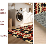 Ultra Soft Area Rug, Non Slip, Stain Resistant, Washable Area Rugs for Living Room, Bedroom, Country Style Black Kitchen Non-Slip Jute Carpet(Black)