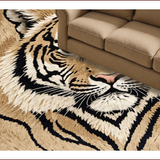Ultra Soft Area Rug, Non Slip, Stain Resistant, Washable Area Rugs for Living Room, Bedroom, Faux Tiger Fur(Beige)