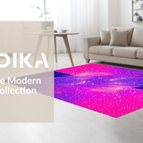 Ultra Soft Area Rug, Non Slip, Stain Resistant, Washable Area Rugs for Living Room, Bedroom, Illuminated Cosmic Harmony Design(Pink)