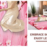 Ultra Soft Area Rug, Non Slip, Stain Resistant, Washable Area Rugs for Living Room, Bedroom, Tranquil Soft Color Palette(Pink)