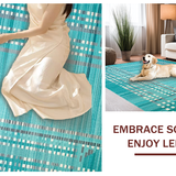 Bold Abstract Black and Teal Fusion(Blue)