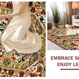 Ultra Soft Area Rug, Non Slip, Stain Resistant, Washable Area Rugs for Living Room, Bedroom, Distinctive Trellis Patterned Comfort(Brown)