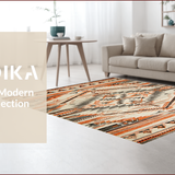 Ultra Soft Area Rug, Non Slip, Stain Resistant, Washable Area Rugs for Living Room, Bedroom, Elegant Vintage Distressed Motif(Gray)