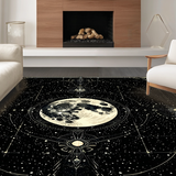 Ultra Soft Area Rug, Non Slip, Stain Resistant, Washable Area Rugs for Living Room, Bedroom, Opulent Gothic Nebula Theme(Black)