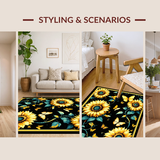 Ultra Soft Area Rug, Non Slip, Stain Resistant, Washable Area Rugs for Living Room, Bedroom, Cozy Nature-Inspired Design Elements(Yellow)