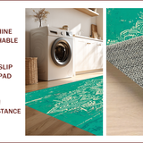 Ultra Soft Area Rug, Non Slip, Stain Resistant, Washable Area Rugs for Living Room, Bedroom, Distressed Medallion Green Living Room Non-Shedding Rug(Green)