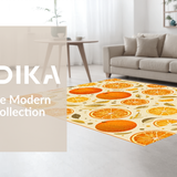 Ultra Soft Area Rug, Non Slip, Stain Resistant, Washable Area Rugs for Living Room, Bedroom, Vibrant Oval Shaggy Elegance(Orange)