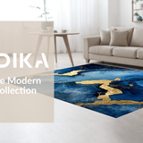 Contemporary Blue Marble Motif(Blue)