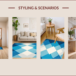 Ultra Soft Area Rug, Non Slip, Stain Resistant, Washable Area Rugs for Living Room, Bedroom, boys bedroom space rug(Blue) - ODIKA