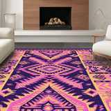 Ultra Soft Area Rug, Non Slip, Stain Resistant, Washable Area Rugs for Living Room, Bedroom, Striking Purple and Pink Visual Harmony(Purple)
