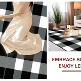 Sophisticated Neutral Plaid Arrangement(Black)