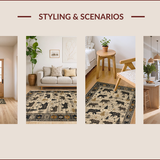 Ultra Soft Area Rug, Non Slip, Stain Resistant, Washable Area Rugs for Living Room, Bedroom, Cozy Cabin Themed Decor(Brown)