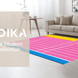 Ultra Soft Area Rug, Non Slip, Stain Resistant, Washable Area Rugs for Living Room, Bedroom, Playful Pastel Hopscotch Aesthetic(Pink)