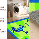 Ultra Soft Area Rug, Non Slip, Stain Resistant, Washable Area Rugs for Living Room, Bedroom, Chic Cartoon Animal Bath Decor(Blue)