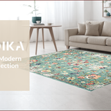 Ultra Soft Area Rug, Non Slip, Stain Resistant, Washable Area Rugs for Living Room, Bedroom, Distressed Floral Boho(Beige)