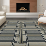 Ultra Soft Area Rug, Non Slip, Stain Resistant, Washable Area Rugs for Living Room, Bedroom, Contemporary Geometric Grey Harmony(Gray)