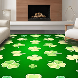 Charming Rustic Shamrock Motif(Green)