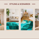 Contemporary Swirling Geometric Motif(Blue)