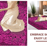 Ultra Soft Area Rug, Non Slip, Stain Resistant, Washable Area Rugs for Living Room, Bedroom, Eclectic Wild Texture with Modern Lines(Pink)