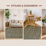 Ultra Soft Area Rug, Non Slip, Stain Resistant, Washable Area Rugs for Living Room, Bedroom, Bold Graphic Leopard Composition(Brown)