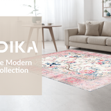 Ultra Soft Area Rug, Non Slip, Stain Resistant, Washable Area Rugs for Living Room, Bedroom, Playful Garden Party Vibe(White)