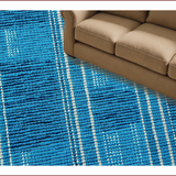 Ultra Soft Area Rug, Non Slip, Stain Resistant, Washable Area Rugs for Living Room, Bedroom, Hand Tufted Oushak Wool(Blue)
