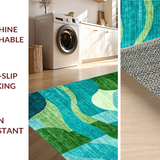 Ultra Soft Area Rug, Non Slip, Stain Resistant, Washable Area Rugs for Living Room, Bedroom, Stylish Lattice Inspired Layout(Blue)