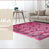 Ultra Soft Area Rug, Non Slip, Stain Resistant, Washable Area Rugs for Living Room, Bedroom, Feminine Soft Animal Motif(Pink)