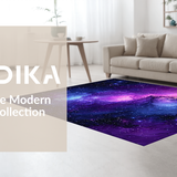 Ultra Soft Area Rug, Non Slip, Stain Resistant, Washable Area Rugs for Living Room, Bedroom, Radiant Cosmic Pattern Fusion(Purple)