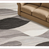 Ultra Soft Area Rug, Non Slip, Stain Resistant, Washable Area Rugs for Living Room, Bedroom, Sleek Modern Abstract Aesthetic(Gray)