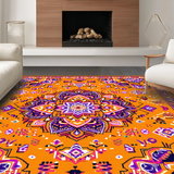 Ultra Soft Area Rug, Non Slip, Stain Resistant, Washable Area Rugs for Living Room, Bedroom, Whimsical Soft Tones Collection(Orange)