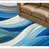 Ultra Soft Area Rug, Non Slip, Stain Resistant, Washable Area Rugs for Living Room, Bedroom, Soft Contemporary Grey Blue Dining Room Carpet(Gray)
