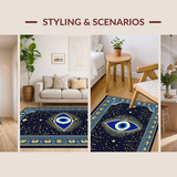 Artistic Distressed Geometric Visuals(Blue)