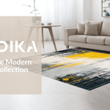 Artistic Grey Yellow Abstract Fusion(Gray)