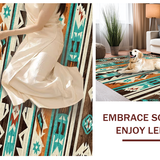 Ultra Soft Area Rug, Non Slip, Stain Resistant, Washable Area Rugs for Living Room, Bedroom, Chic Abstract Southwestern Flair(Brown)