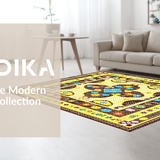 Ultra Soft Area Rug, Non Slip, Stain Resistant, Washable Area Rugs for Living Room, Bedroom, Lively Contemporary Floral Aesthetic(Brown)