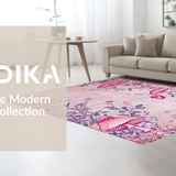 Ultra Soft Area Rug, Non Slip, Stain Resistant, Washable Area Rugs for Living Room, Bedroom, Playful Psychedelic Colorful Design(Gray)