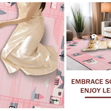 Ultra Soft Area Rug, Non Slip, Stain Resistant, Washable Area Rugs for Living Room, Bedroom, Creative Soft-Textured Artful Scene(Pink)
