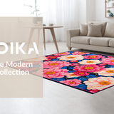 Ultra Soft Area Rug, Non Slip, Stain Resistant, Washable Area Rugs for Living Room, Bedroom, Contemporary Color Splash Pattern(Pink)