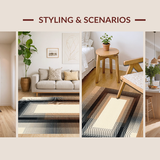 Ultra Soft Area Rug, Non Slip, Stain Resistant, Washable Area Rugs for Living Room, Bedroom, Elegant Contemporary Pattern Mix(Beige)